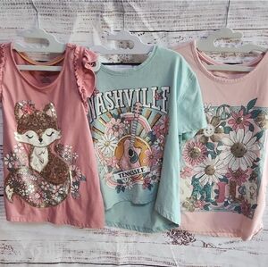 Haute Hippie Kids Short Sleeve Tees - Pink, Green, Blue